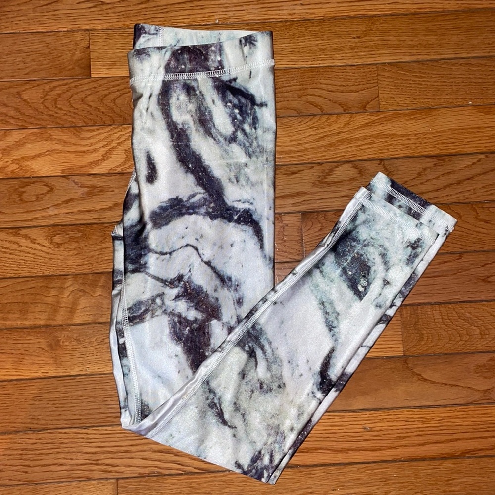 Grey black and white leggings